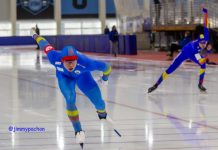 EL HIELO DE UTAH SE TIÑÓ DE TRICOLOR